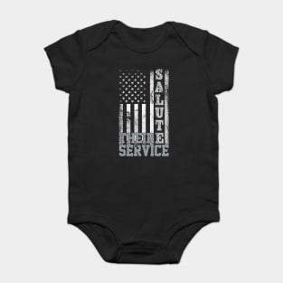 US Air Force T-Shirt Salute Their Service - Air Force Veteran Gift Baby Bodysuit